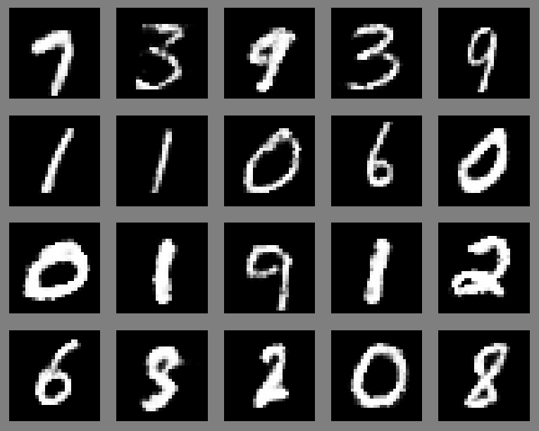 Samples of digits and faces generated by GANs.